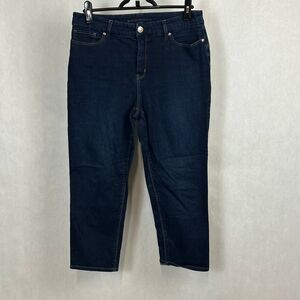 Chico's SO LIFTING CROP Denim Jeans Sz 1.5 Womens Sz 10 M High Rise Dark Wash